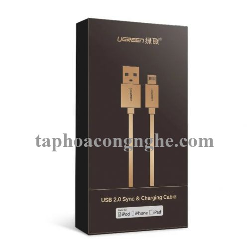 Ugreen 40339 0.5M màu Xanh Cáp Lightning sạc + truyền dữ liệu cho iPhone US199 30040339